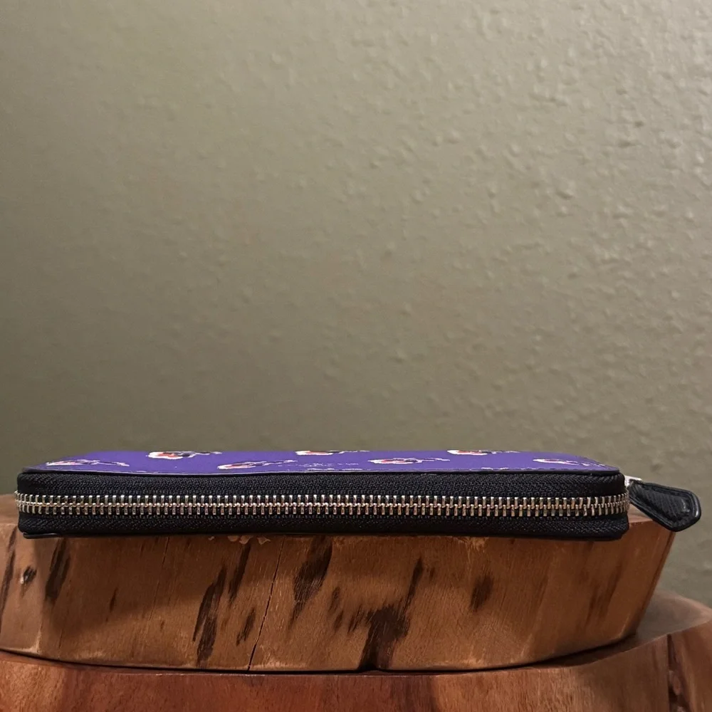NWT COACH BRAMBLE ROSE SLIM ACCORDION ZIP WALLET